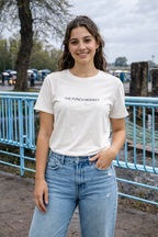 Punch Monkey Oversized Unisex T-Shirt — White Graphic Boxy Tee